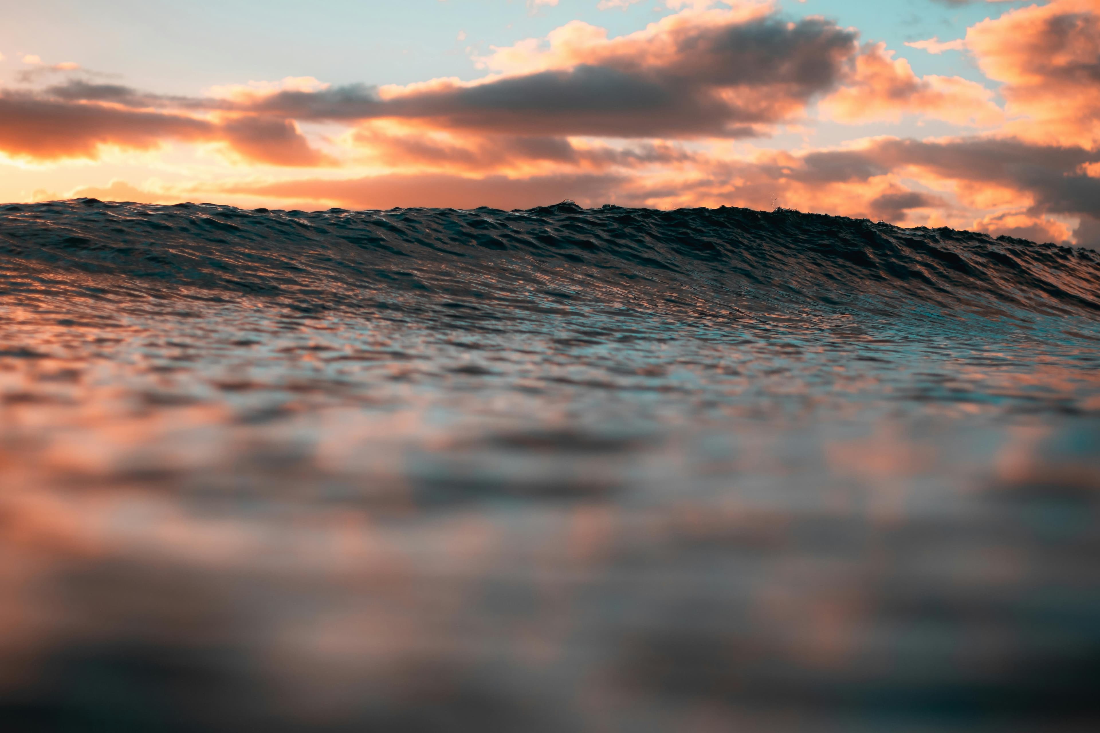 Beautiful Hawaiian sunset over the ocean